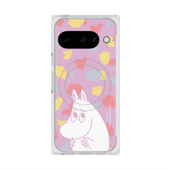 プレミアムスクエアケース with Pixelsnap［ MOOMIN - Fearful face - color ］
