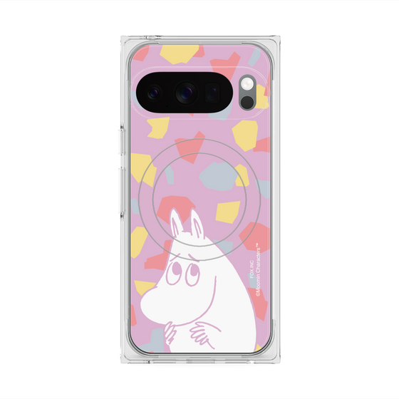 プレミアムスクエアケース with Pixelsnap［ MOOMIN - Fearful face - color ］