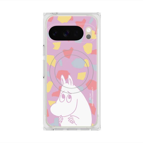 プレミアムスクエアケース with Pixelsnap［ MOOMIN - Fearful face - color ］