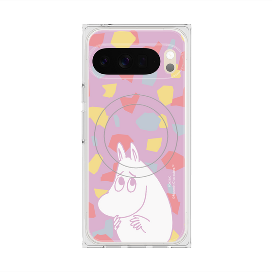 プレミアムスクエアケース with Pixelsnap［ MOOMIN - Fearful face - color ］