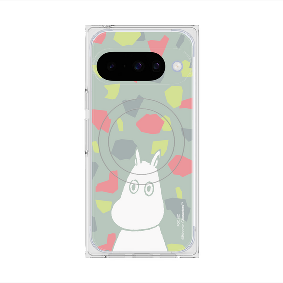 プレミアムスクエアケース with Pixelsnap［ MOOMIN - Troubled face - color ］