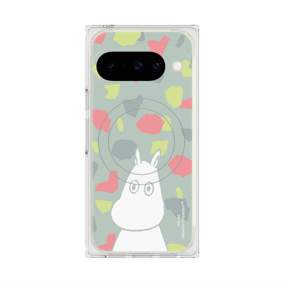 プレミアムスクエアケース with Pixelsnap［ MOOMIN - Troubled face - color ］