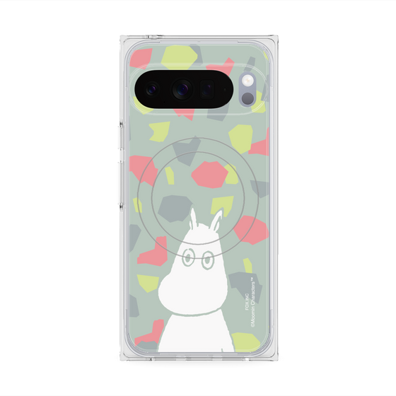 プレミアムスクエアケース with Pixelsnap［ MOOMIN - Troubled face - color ］