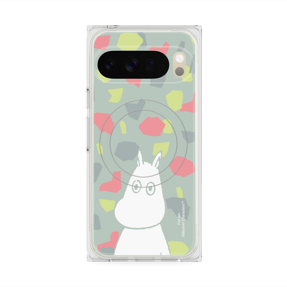 プレミアムスクエアケース with Pixelsnap［ MOOMIN - Troubled face - color ］