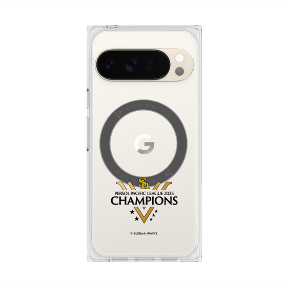 プレミアムスクエアケース with Pixelsnap［ 福岡ソフトバンクホークス - PERSOL PACIFIC LEAGUE 2025 CHAMOIONS ロゴ - クリア ］