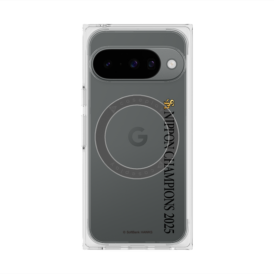 プレミアムスクエアケース with Pixelsnap［ 福岡ソフトバンクホークス - NIPPON CHAMPIONS 2025 ロゴ - 縦ロゴ ］