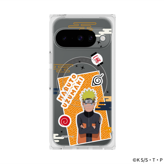 プレミアムスクエアケース with Pixelsnap［ NARUTO -ナルト- 疾風伝 - ステッカー - うずまきナルト ］