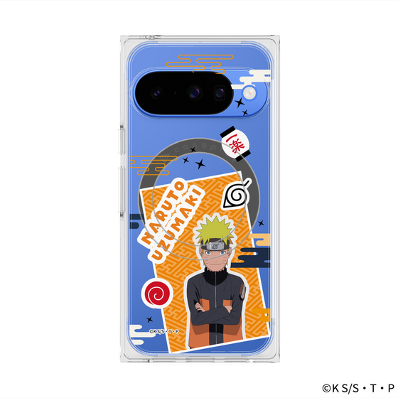 プレミアムスクエアケース with Pixelsnap［ NARUTO -ナルト- 疾風伝 - ステッカー - うずまきナルト ］