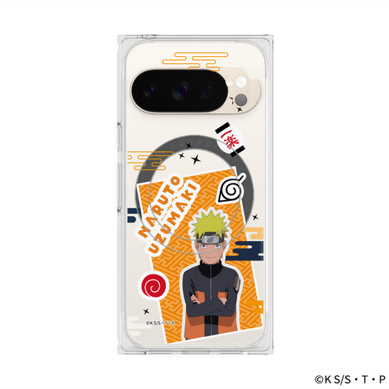 プレミアムスクエアケース with Pixelsnap［ NARUTO-ナルト- 疾風伝 - ステッカー - うずまきナルト ］