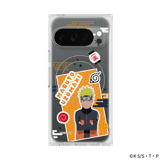 プレミアムスクエアケース with Pixelsnap［ NARUTO -ナルト- 疾風伝 - ステッカー - うずまきナルト ］