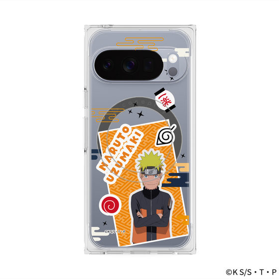 プレミアムスクエアケース with Pixelsnap［ NARUTO -ナルト- 疾風伝 - ステッカー - うずまきナルト ］