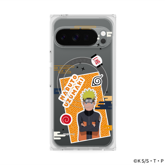 プレミアムスクエアケース with Pixelsnap［ NARUTO -ナルト- 疾風伝 - ステッカー - うずまきナルト ］