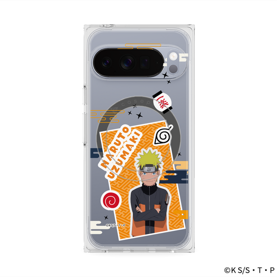 プレミアムスクエアケース with Pixelsnap［ NARUTO -ナルト- 疾風伝 - ステッカー - うずまきナルト ］