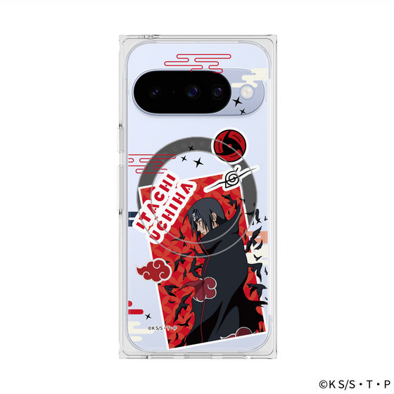 プレミアムスクエアケース with Pixelsnap［ NARUTO-ナルト- 疾風伝 - ステッカー - うちはイタチ ］