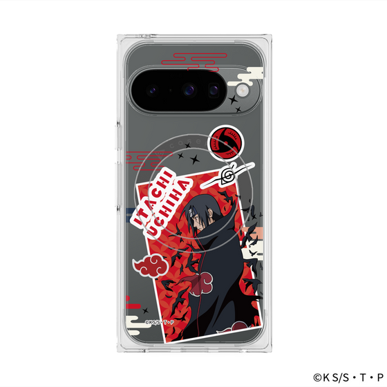 プレミアムスクエアケース with Pixelsnap［ NARUTO -ナルト- 疾風伝 - ステッカー - うちはイタチ ］