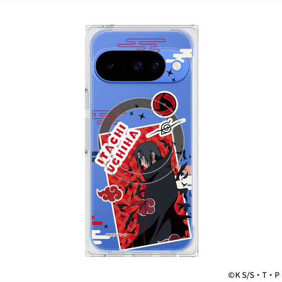 プレミアムスクエアケース with Pixelsnap［ NARUTO -ナルト- 疾風伝 - ステッカー - うちはイタチ ］