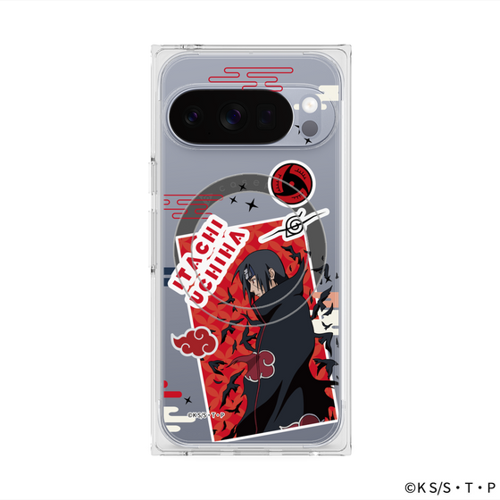 プレミアムスクエアケース with Pixelsnap［ NARUTO -ナルト- 疾風伝 - ステッカー - うちはイタチ ］