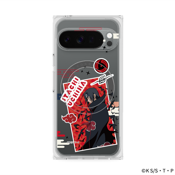 プレミアムスクエアケース with Pixelsnap［ NARUTO -ナルト- 疾風伝 - ステッカー - うちはイタチ ］