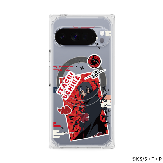 プレミアムスクエアケース with Pixelsnap［ NARUTO -ナルト- 疾風伝 - ステッカー - うちはイタチ ］