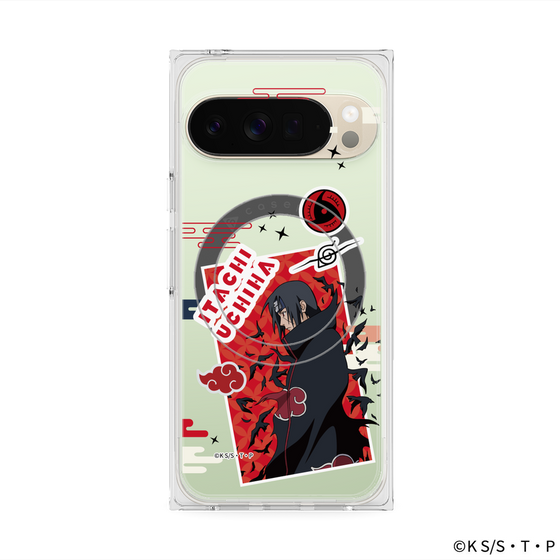 プレミアムスクエアケース with Pixelsnap［ NARUTO -ナルト- 疾風伝 - ステッカー - うちはイタチ ］