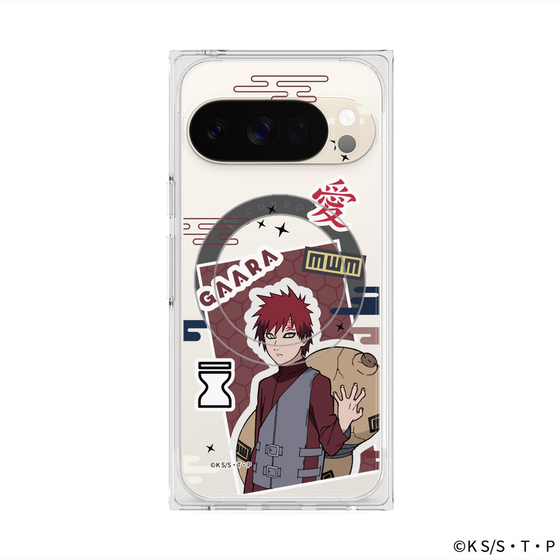 プレミアムスクエアケース with Pixelsnap［ NARUTO-ナルト- 疾風伝 - ステッカー - 我愛羅 ］
