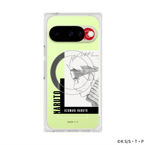 プレミアムスクエアケース with Pixelsnap［ NARUTO -ナルト- 疾風伝 - うずまきナルト - 線画 ］
