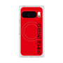 プレミアムスクエアケース with Pixelsnap［ SUPER PRIVATE - ロゴ - Red&Black ］
