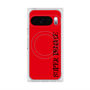 プレミアムスクエアケース with Pixelsnap［ SUPER PRIVATE - ロゴ - Red&Black ］