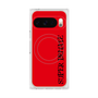 プレミアムスクエアケース with Pixelsnap［ SUPER PRIVATE - ロゴ - Red&Black ］