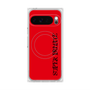 プレミアムスクエアケース with Pixelsnap［ SUPER PRIVATE - ロゴ - Red&Black ］