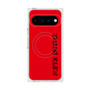 プレミアムスクエアケース with Pixelsnap［ SUPER PRIVATE - ロゴ - Red&Black ］