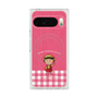 プレミアムスクエアケース with Pixelsnap［ ちびまる子ちゃん - ピンクチェック ］