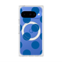 プレミアムスクエアケース with Pixelsnap［ シンプルドット - Blue ］