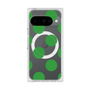 プレミアムスクエアケース with Pixelsnap［ シンプルドット - Green ］