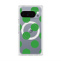 プレミアムスクエアケース with Pixelsnap［ シンプルドット - Green ］