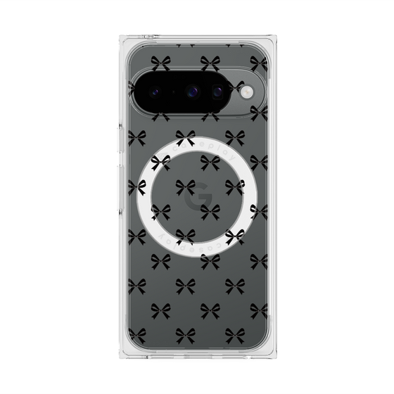 プレミアムスクエアケース with Pixelsnap［ シンプルリボン ］