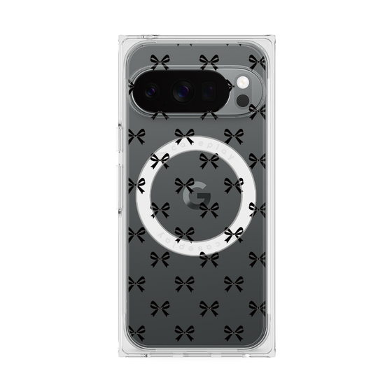 プレミアムスクエアケース with Pixelsnap［ シンプルリボン ］
