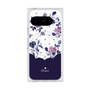 プレミアムスクエアケース with Pixelsnap［ ツインドットフラワー - Navy ］