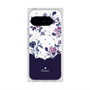 プレミアムスクエアケース with Pixelsnap［ ツインドットフラワー - Navy ］