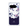 プレミアムスクエアケース with Pixelsnap［ ツインドットフラワー - Navy ］