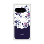 プレミアムスクエアケース with Pixelsnap［ ツインドットフラワー - Navy ］