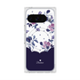 プレミアムスクエアケース with Pixelsnap［ ツインドットフラワー - Navy ］