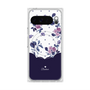 プレミアムスクエアケース with Pixelsnap［ ツインドットフラワー - Navy ］