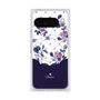 プレミアムスクエアケース with Pixelsnap［ ツインドットフラワー - Navy ］