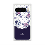 プレミアムスクエアケース with Pixelsnap［ ツインドットフラワー - Navy ］