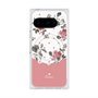 プレミアムスクエアケース with Pixelsnap［ ツインドットフラワー - Pink ］