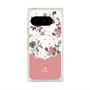 プレミアムスクエアケース with Pixelsnap［ ツインドットフラワー - Pink ］