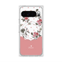 プレミアムスクエアケース with Pixelsnap［ ツインドットフラワー - Pink ］