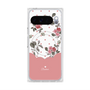 プレミアムスクエアケース with Pixelsnap［ ツインドットフラワー - Pink ］