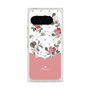 プレミアムスクエアケース with Pixelsnap［ ツインドットフラワー - Pink ］